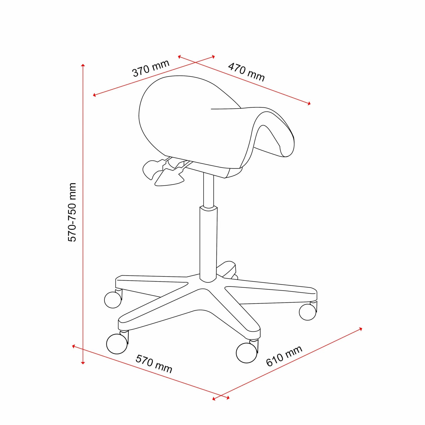 Buro Bambach Saddle Seat Chair