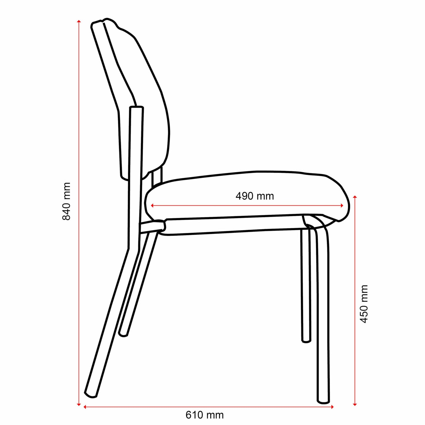 Buro Lindis – 4 Leg Chair