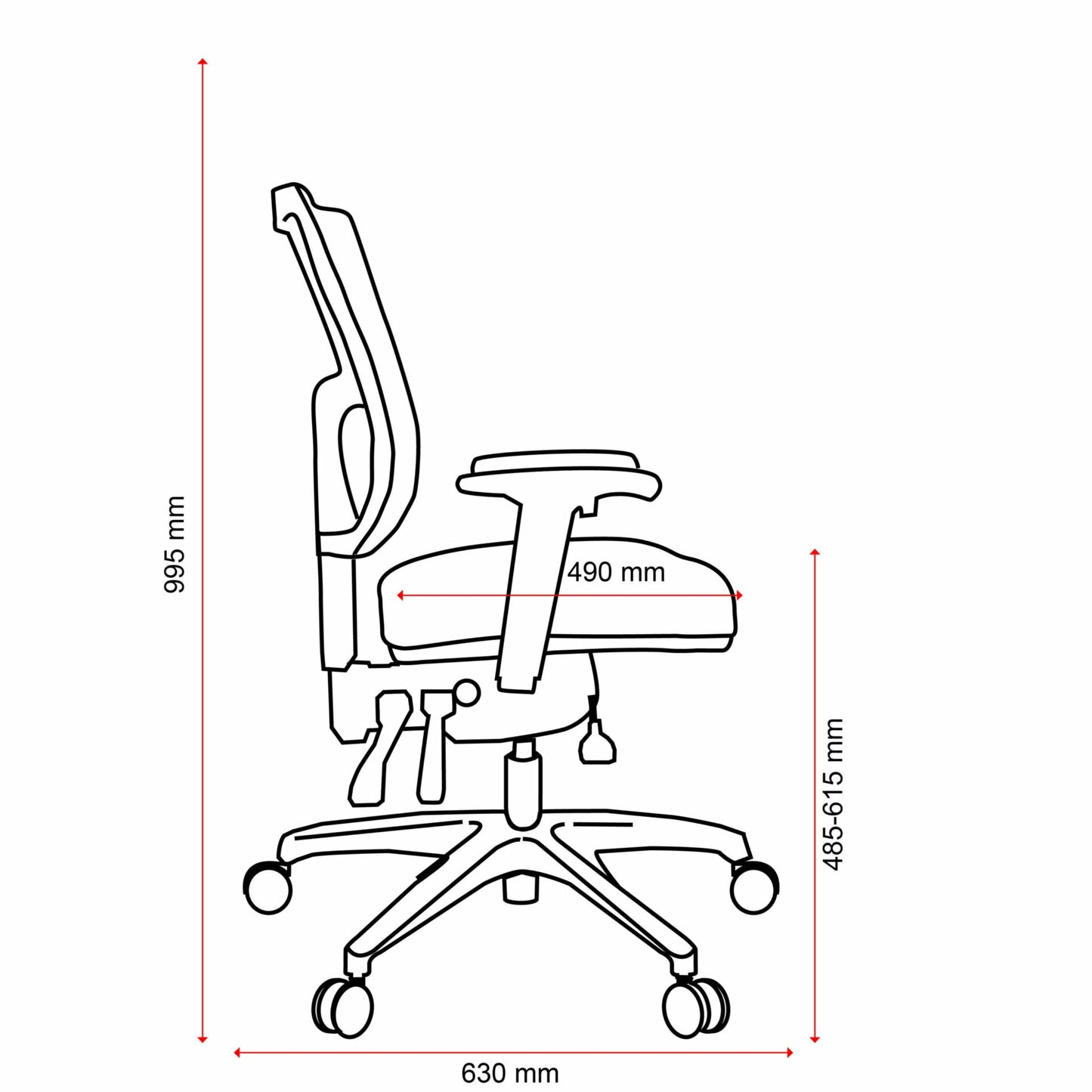 Buro Metro II 24/7 Mesh Back Chair - Aluminium Base