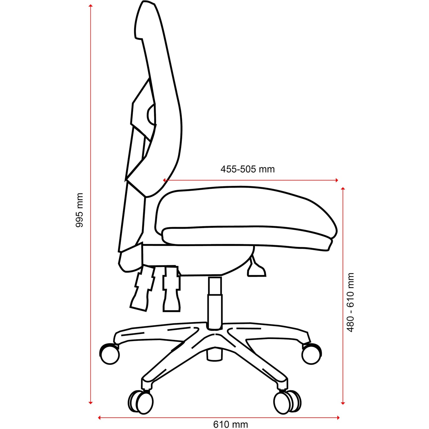 Buro Metro Mesh Back Chair - Aluminium Base