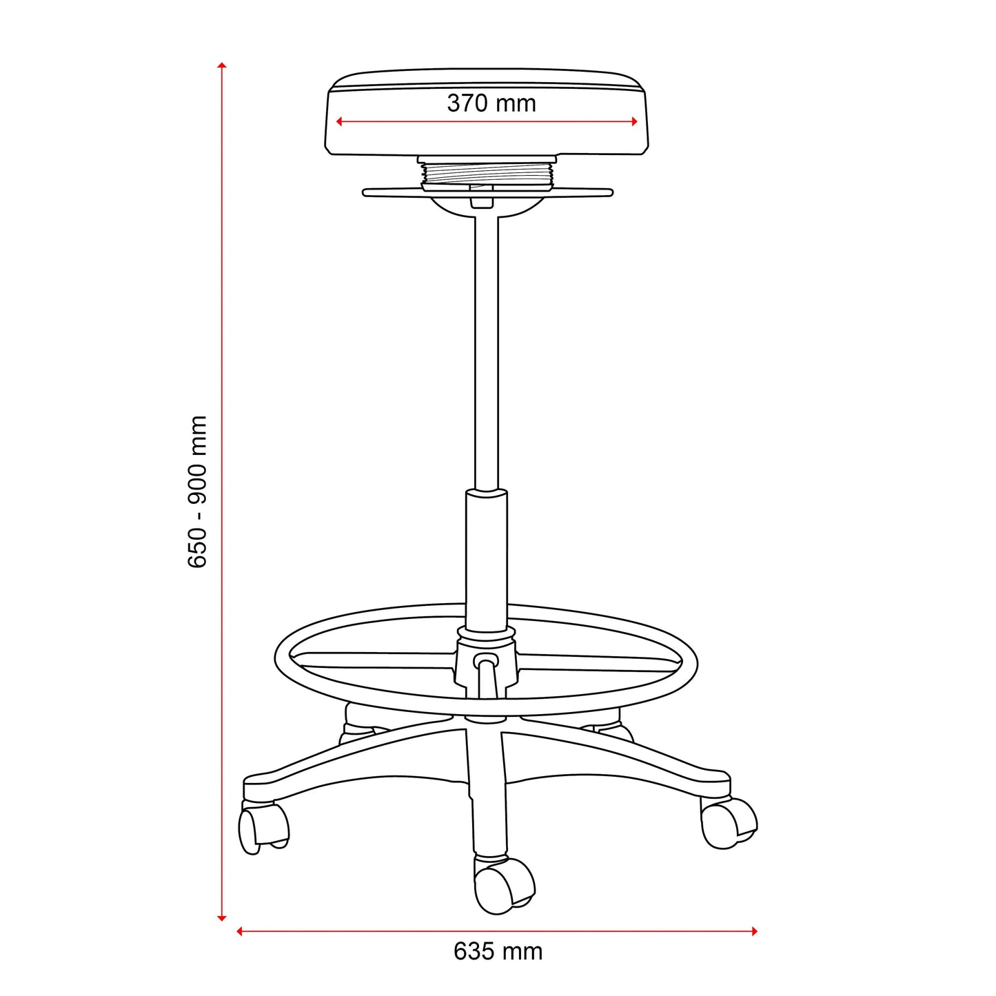 Buro Polo Drafting Stool