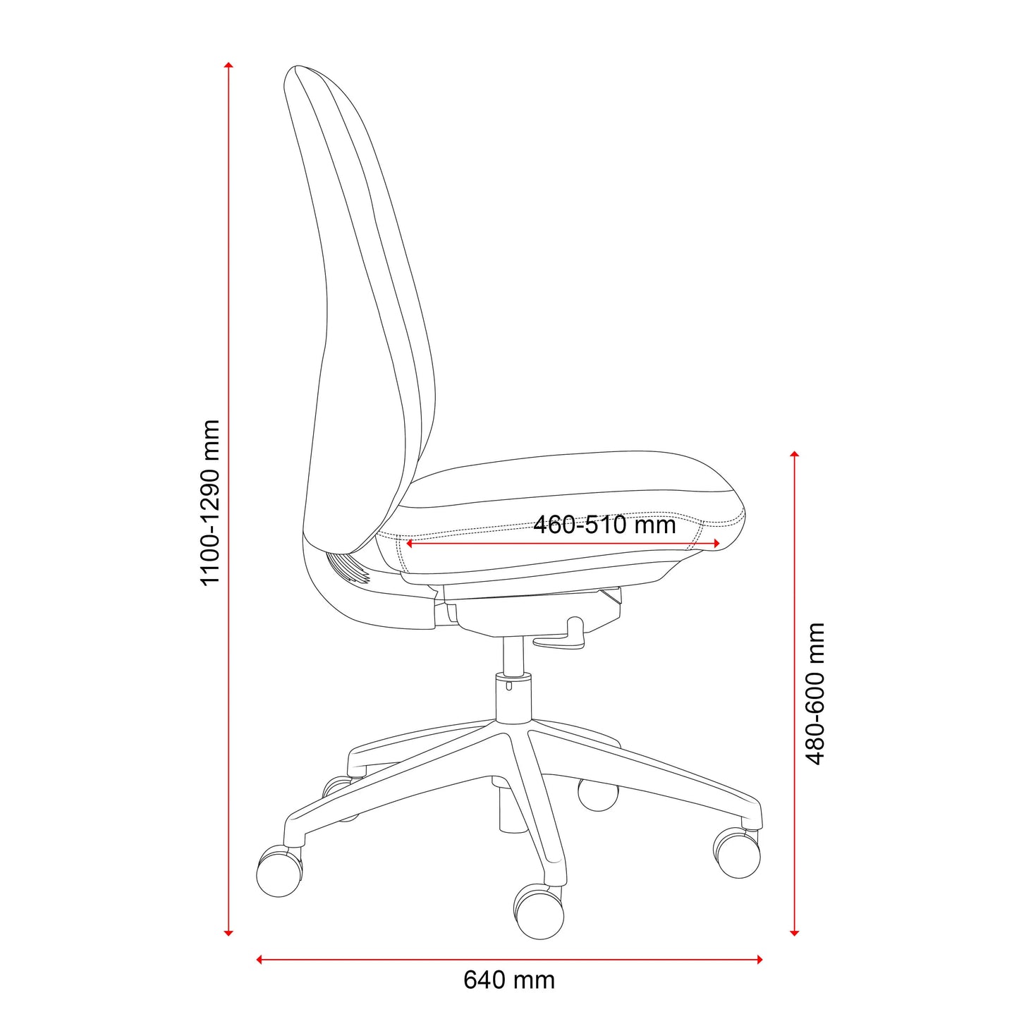 Buro Quantum Upholstered Back Chair