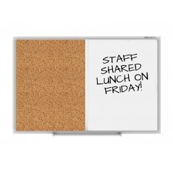 Combination Cork Pinboard and Whiteboard - 7 sizes-Cork Boards-Smart Office Furniture