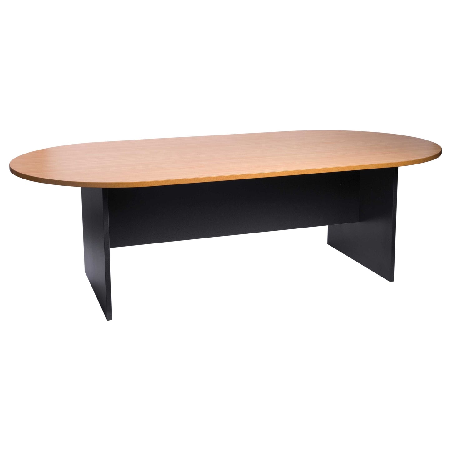 Firstline Oval Boardroom Table 2400 Beech/Ironstone