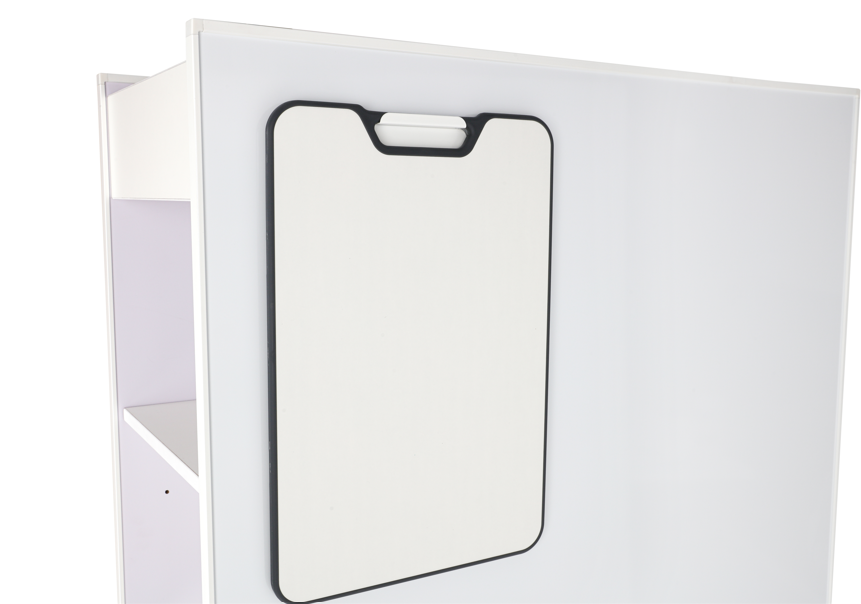 Hub Mobile Lacquered Steel Whiteboard Unit