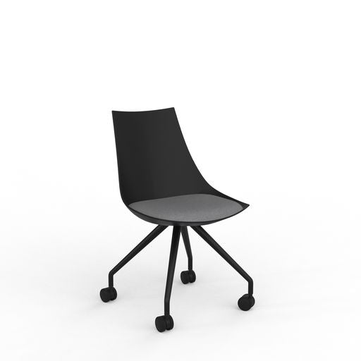 Luna Black with Castor Base-Task Chair-Smart Office Furniture
