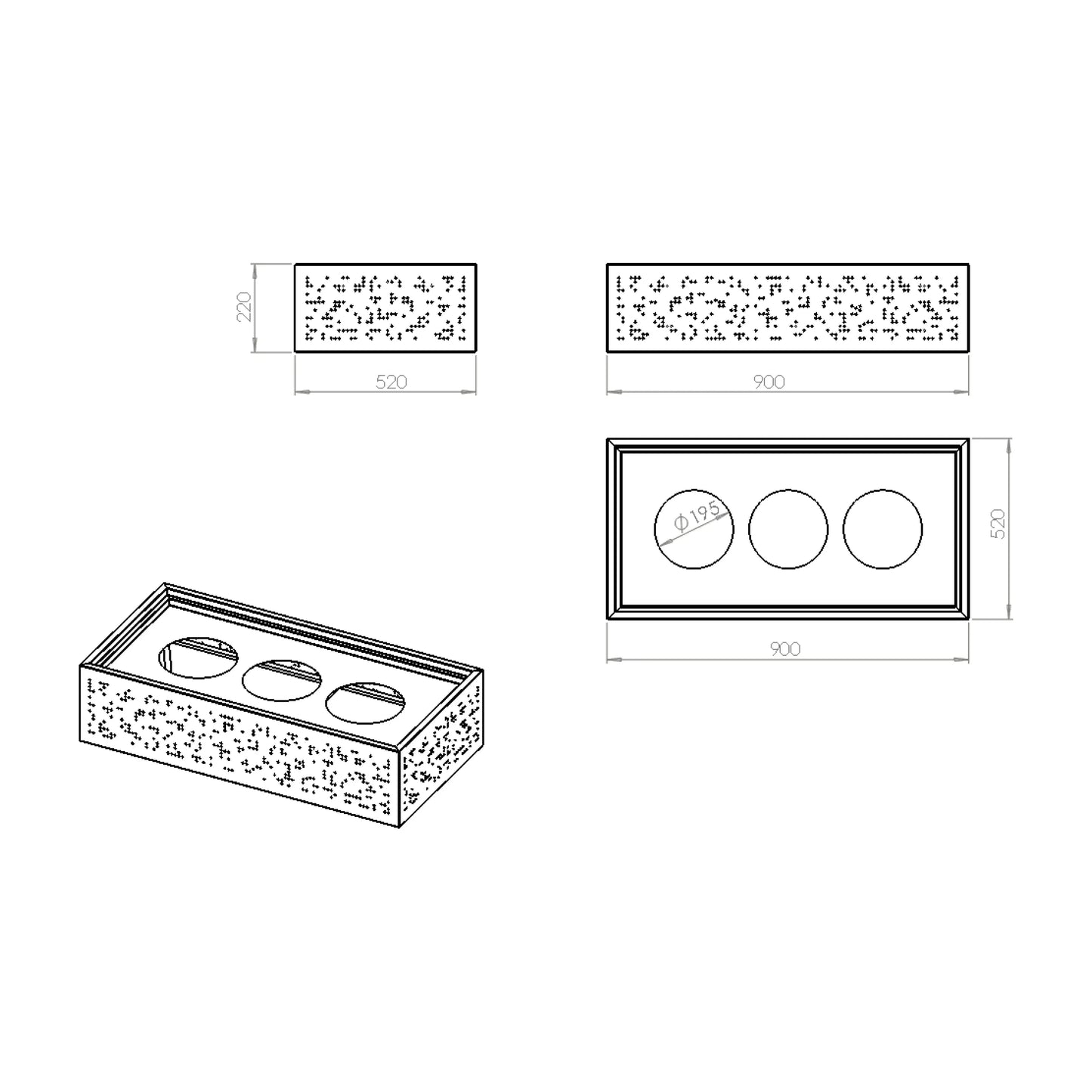 Metal Mobile Caddy and Tambour Planter Box