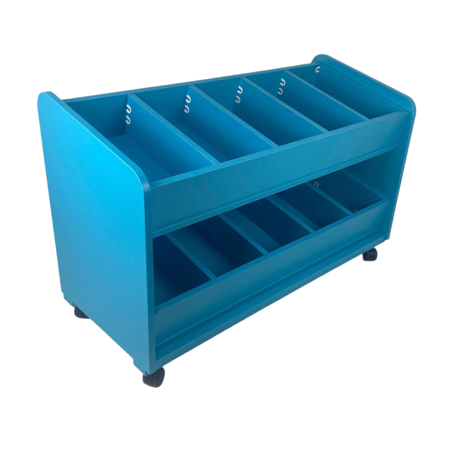 Mobile Angled 2 Tier Storage Unit