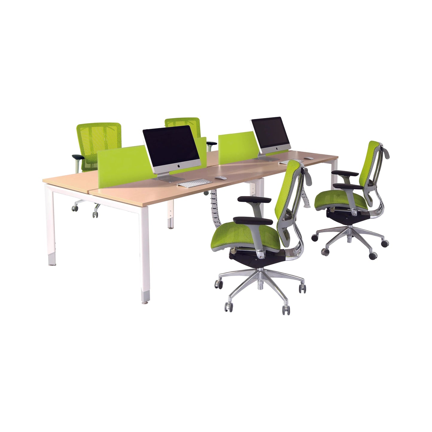 Oblique 4 Person Back to Back Desk Range