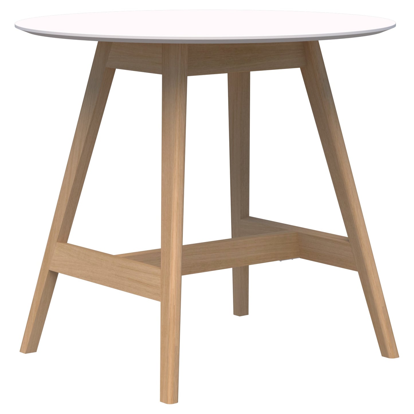 Oslo Bar Round Leaner - White Top-Bar Leaner-Smart Office Furniture