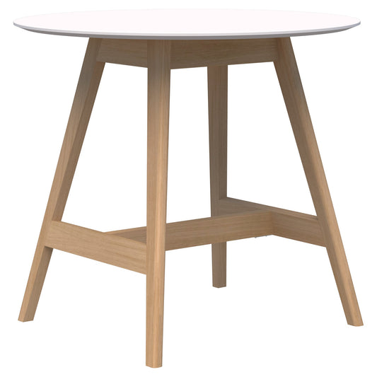 Oslo Bar Round Leaner - White Top-Bar Leaner-Smart Office Furniture
