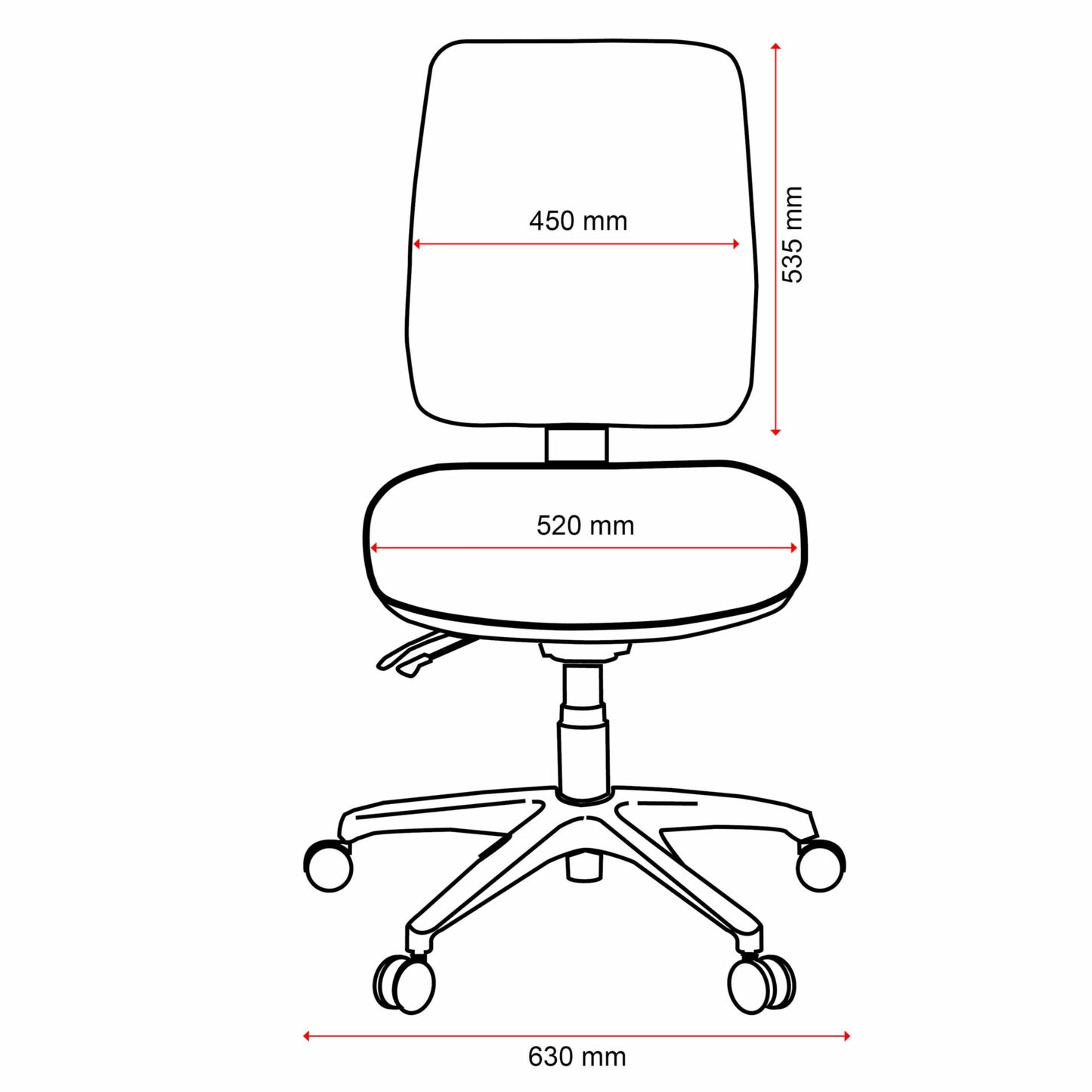 Roma 2 Lever High-Back Office Chair-Task Chair-Smart Office Furniture