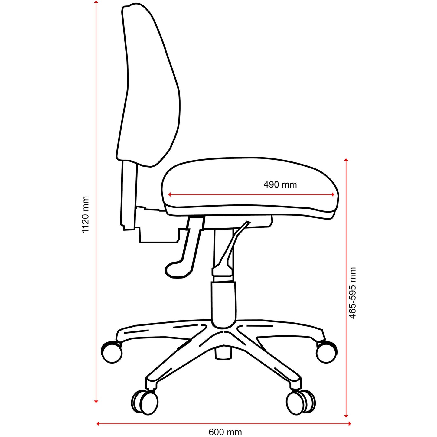 Roma 2 Lever Mid-Back Office Chair-Task Chair-Smart Office Furniture