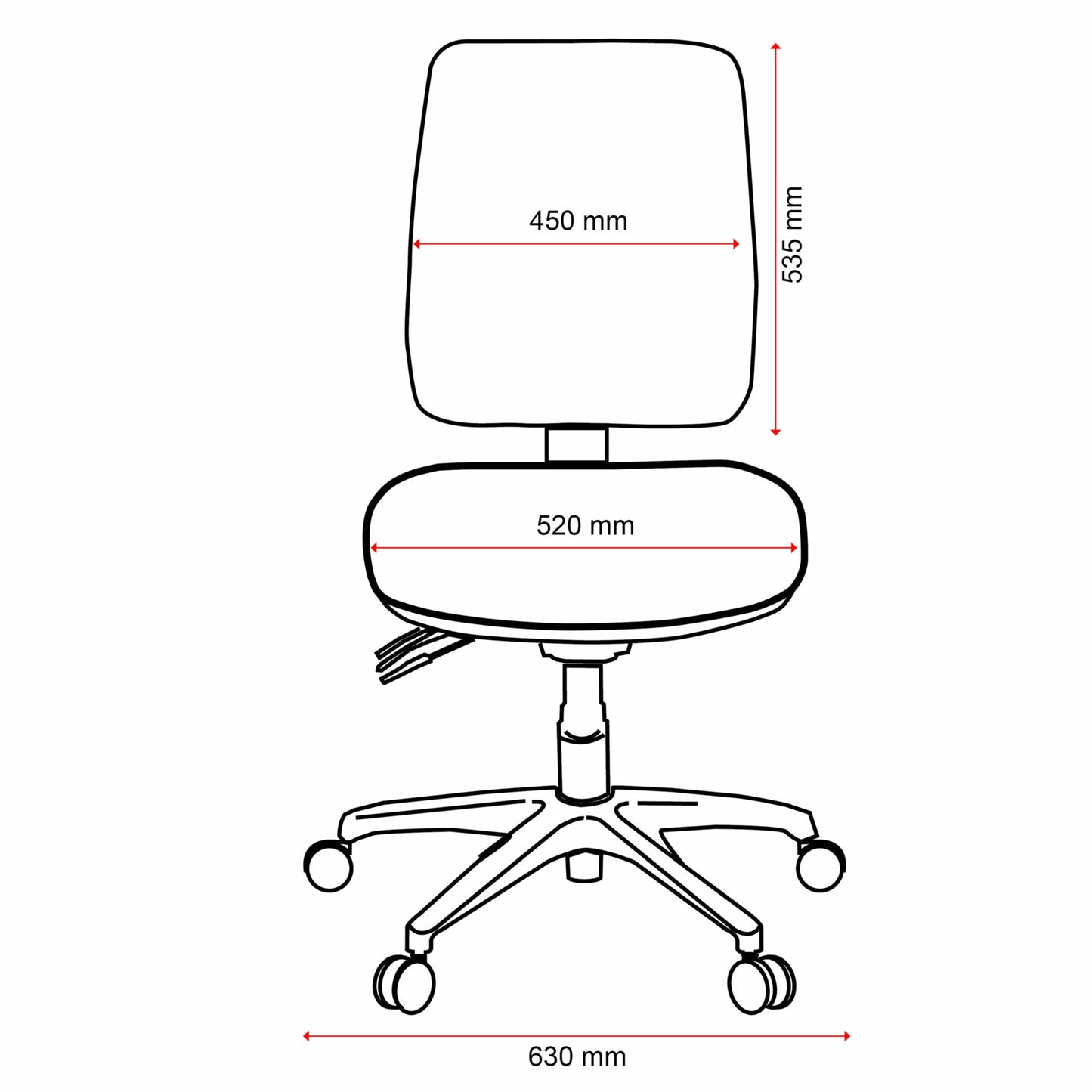 Roma 3 Lever High-Back Office Chair-Task Chair-Smart Office Furniture