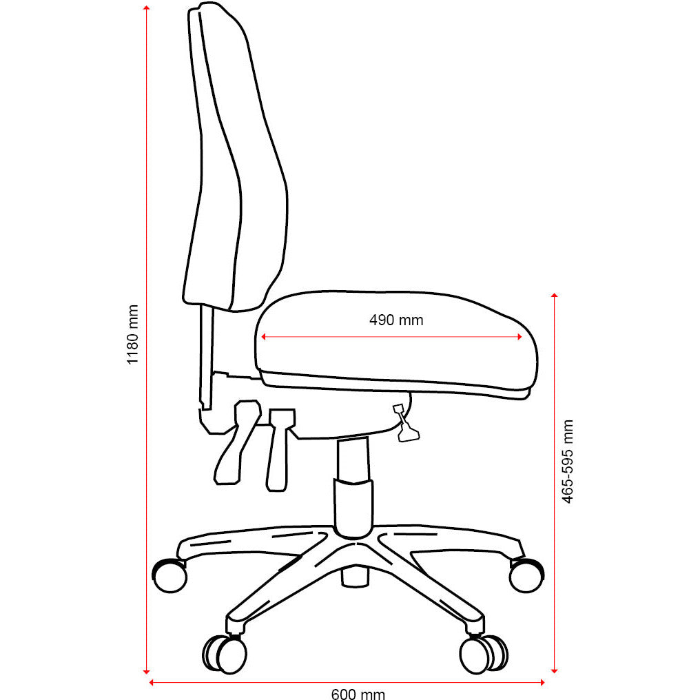 Roma 3 Lever High-Back Office Chair-Task Chair-Smart Office Furniture