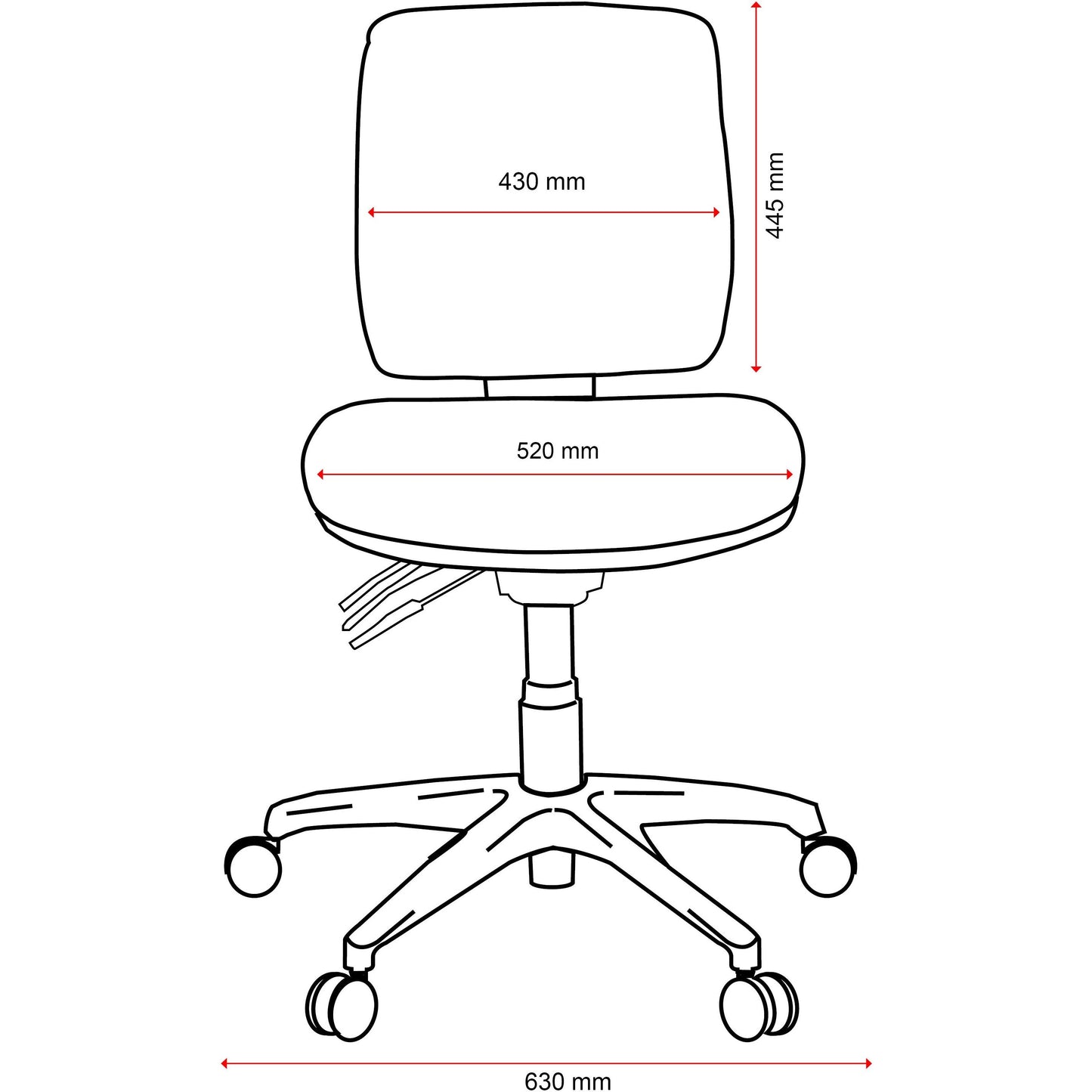 Roma 3 Lever Mid-Back Office Chair-Task-Smart Office Furniture