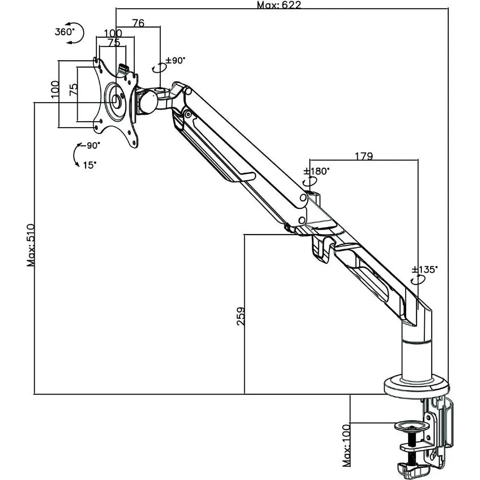 Scimitar Single Monitor Arm