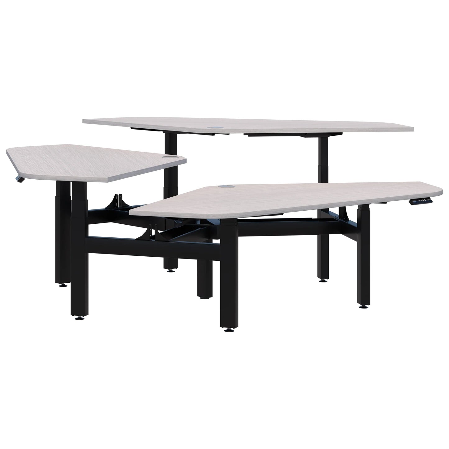 Summit II Electric 120° Rotor 3 Pod Desk Range