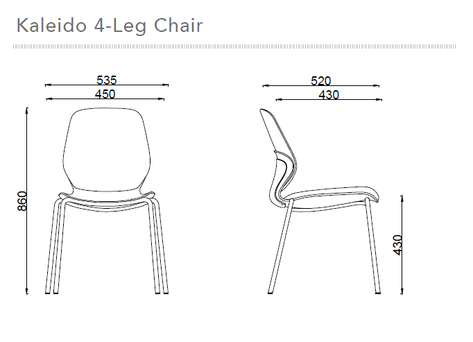 Sylex Kaleido 4-Leg Steel Chair