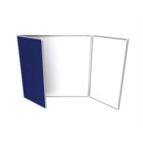 Whiteboard Wall Cabinet with Fabric Pinboard Exterior - 900 x 900-Smart Office Furniture