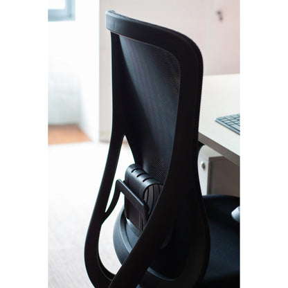 Ava Black Mesh Synchro Chair w/Seat Slide