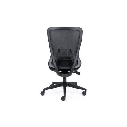 Ava Black Mesh Synchro Chair w/Seat Slide