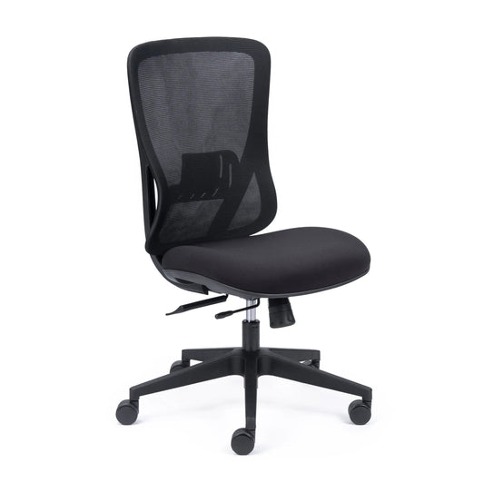 Ava Black Mesh Synchro Chair w/Seat Slide