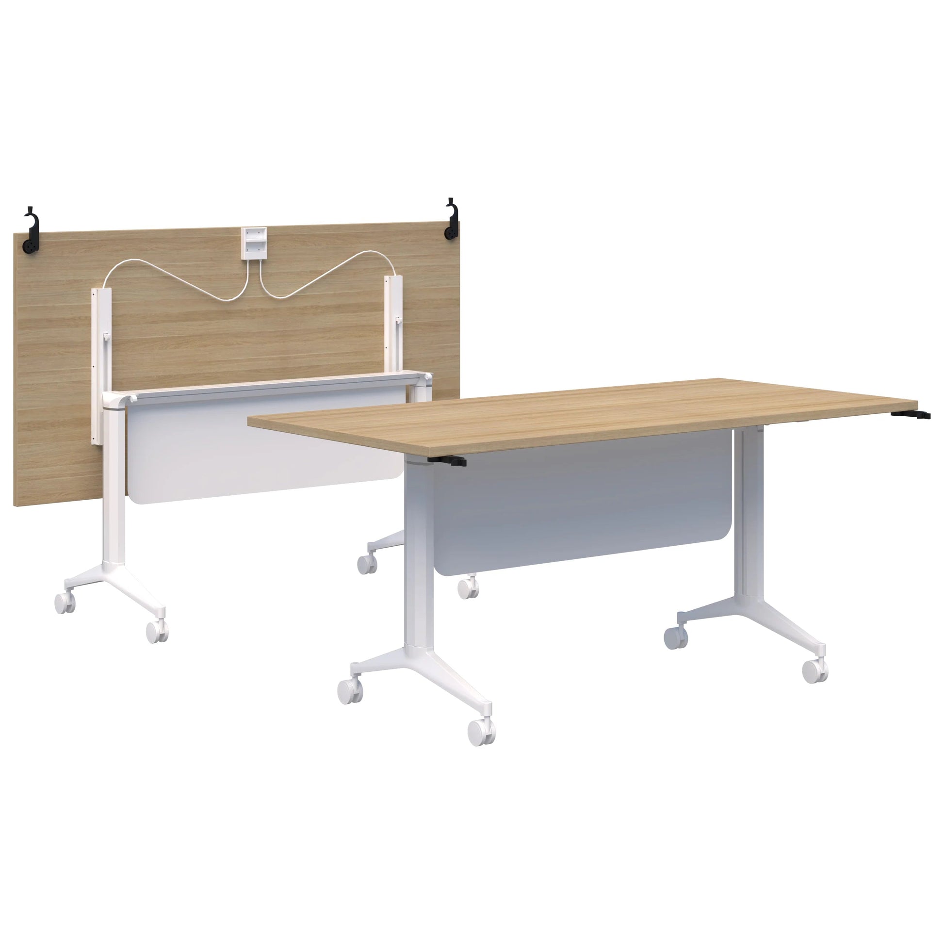 Boost Flip Table with Modesty and Connectors – Smart Office Furniture