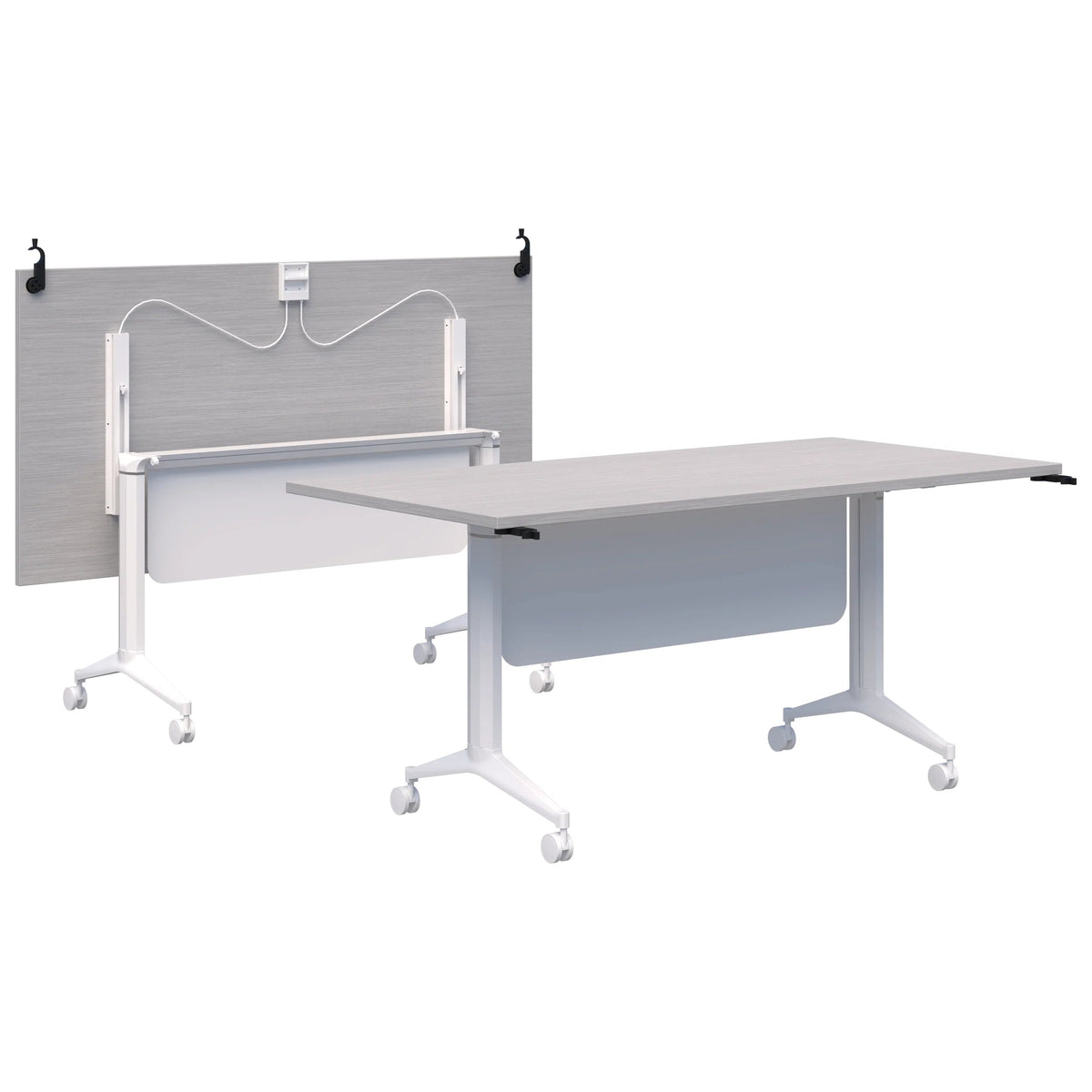 Table Base Booster Boost Flip Table with Modesty and Connectors – Smart Office Furniture