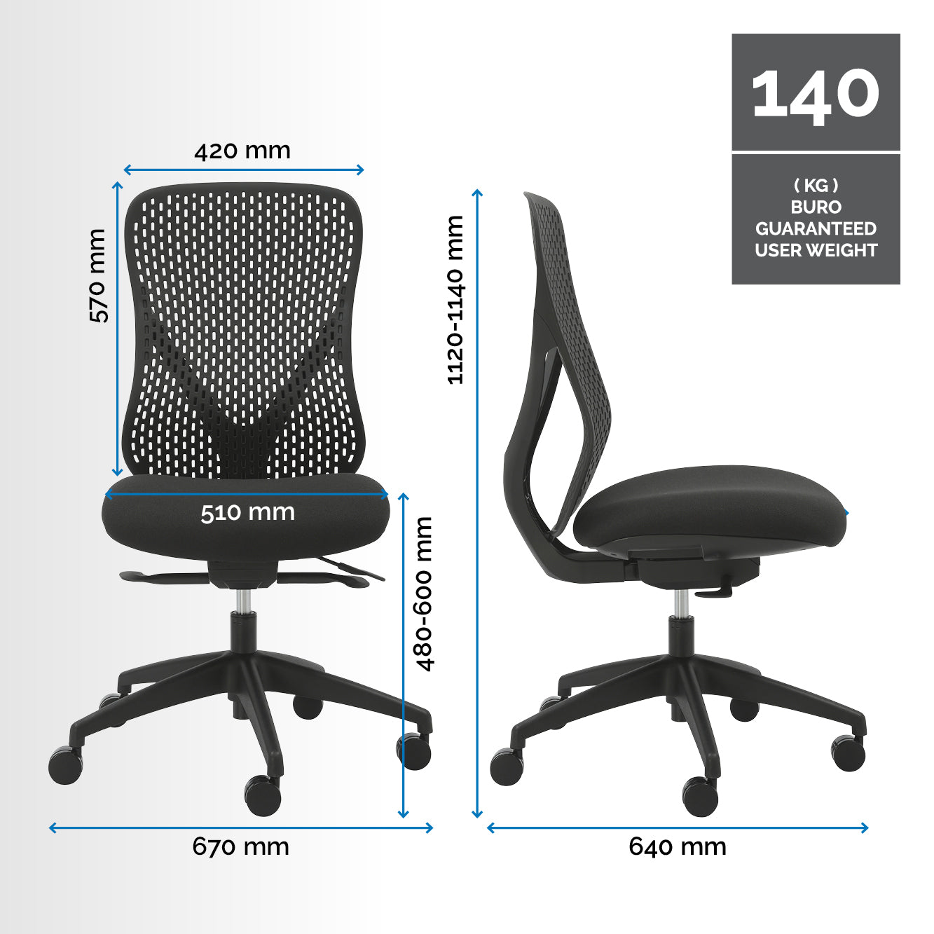 Buro Axon Mesh Back Chair