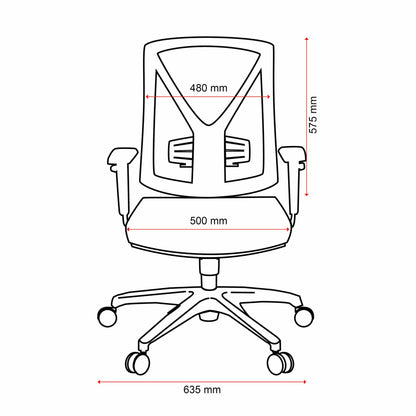 Buro Brio II Mesh Back Chair w/Arms