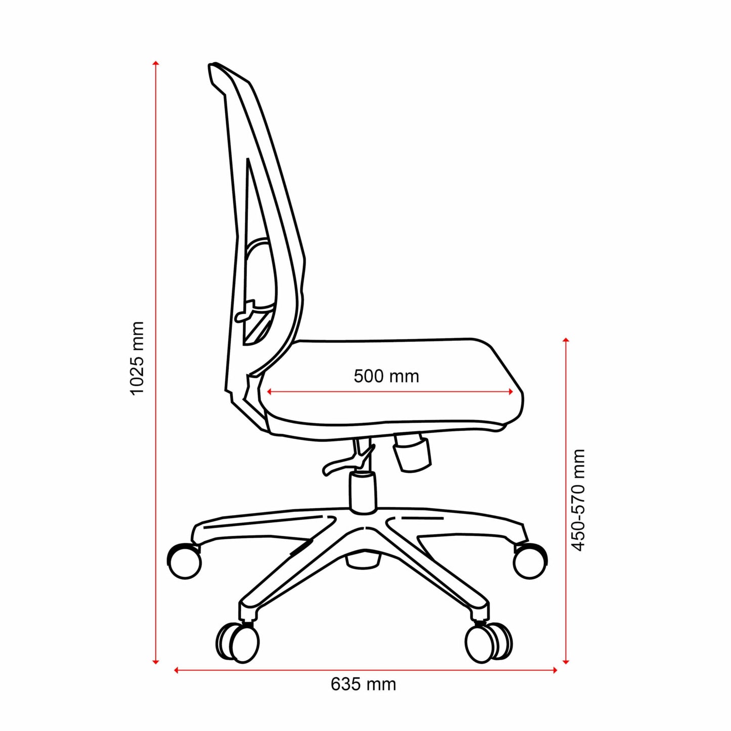Buro Brio II Mesh Back Chair w/Arms