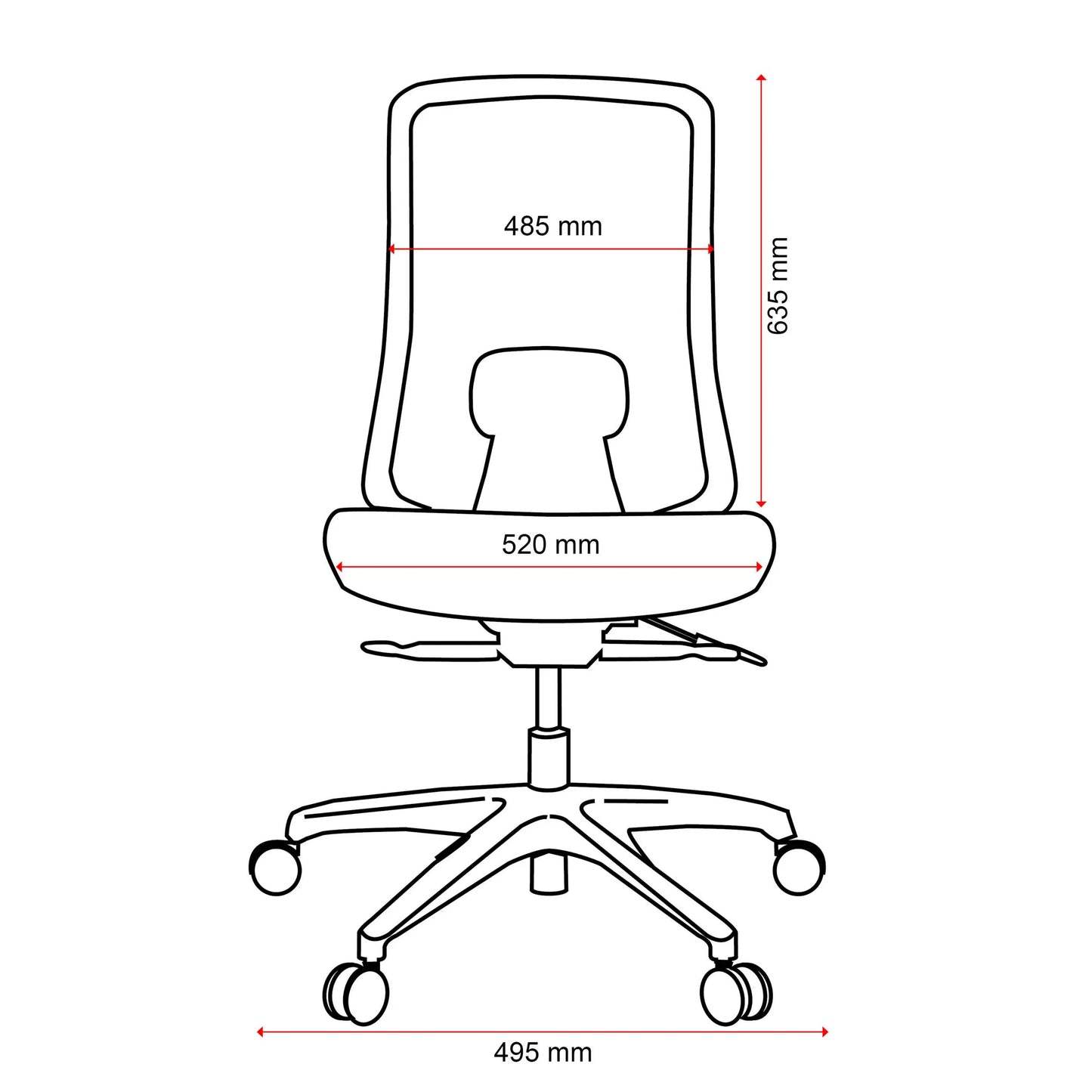 Buro Elan - Grey Mesh Back Chair w/Seat Slide
