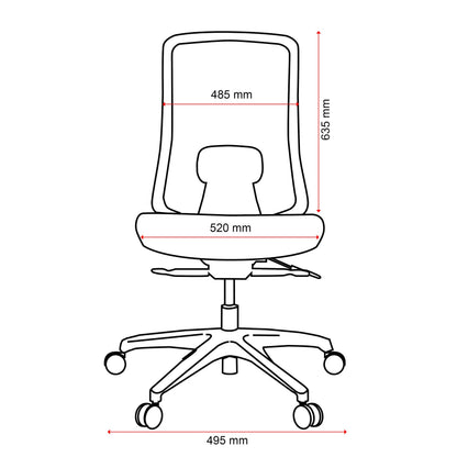 Buro Elan - Grey Mesh Back Chair w/Seat Slide