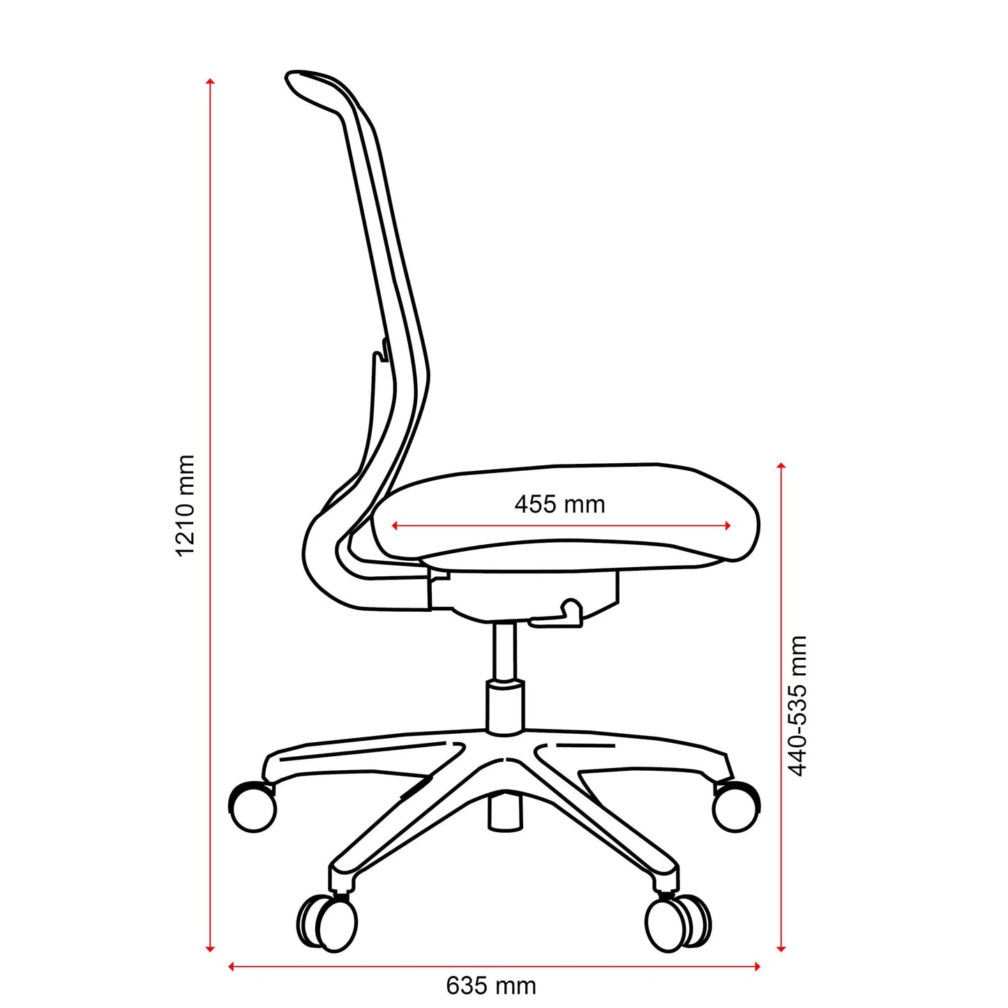Buro Elan - Grey Mesh Back Chair w/Seat Slide