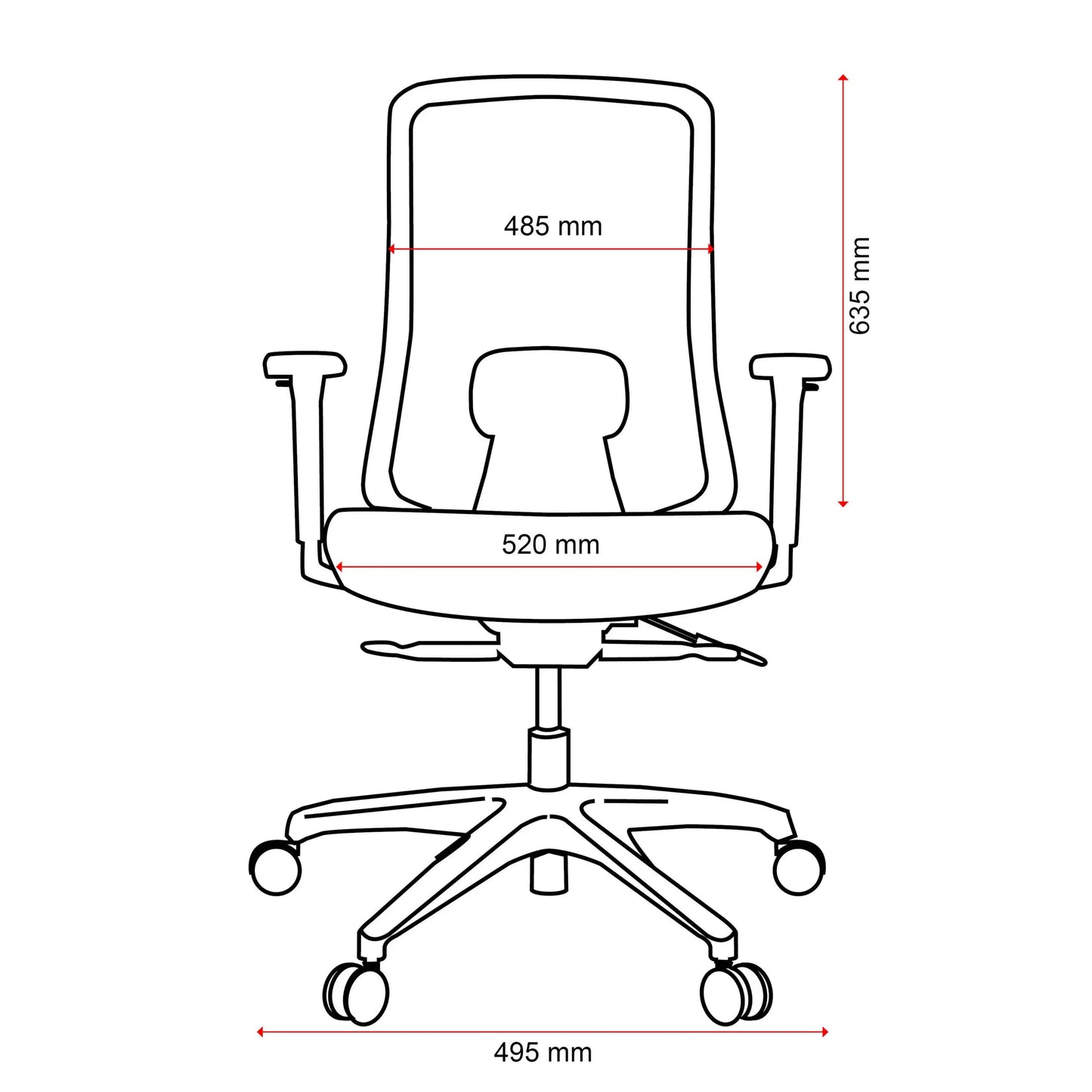 Buro Elan - Grey Mesh Back Chair w/Seat Slide
