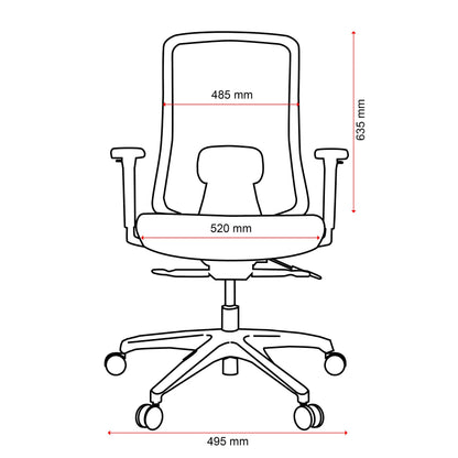 Buro Elan - Grey Mesh Back Chair w/Seat Slide