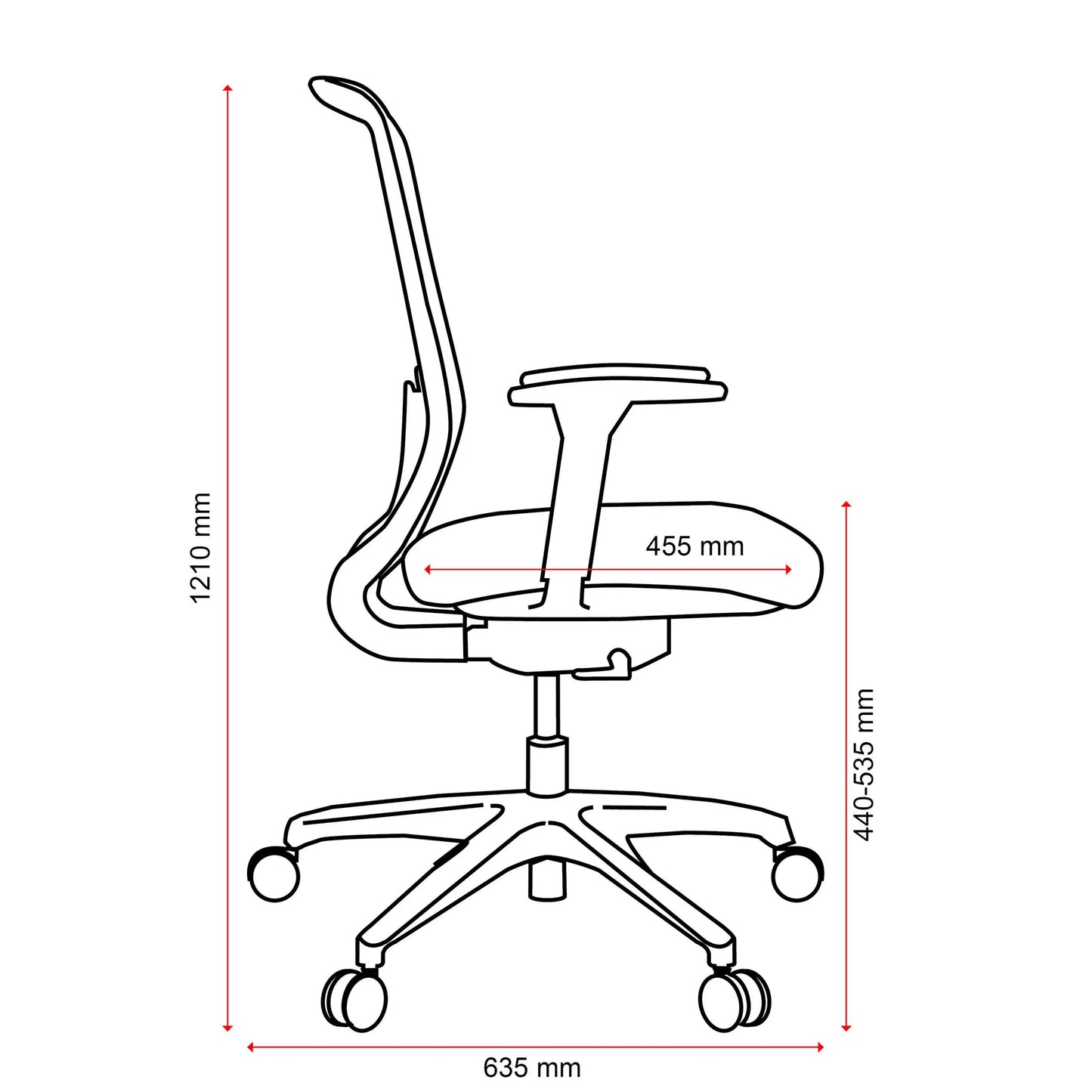 Buro Elan - Grey Mesh Back Chair w/Seat Slide