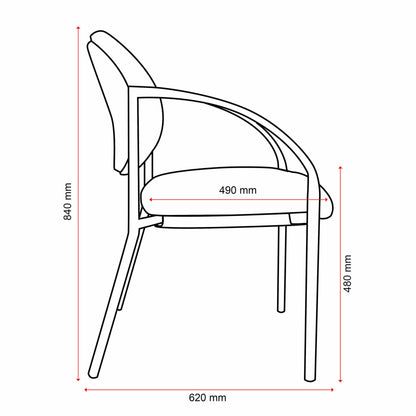 Buro Essence Chair – 4 Leg w/ Arms