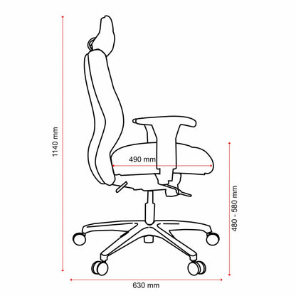 Buro Everest Executive Leather/Mesh Chair w/ Arms