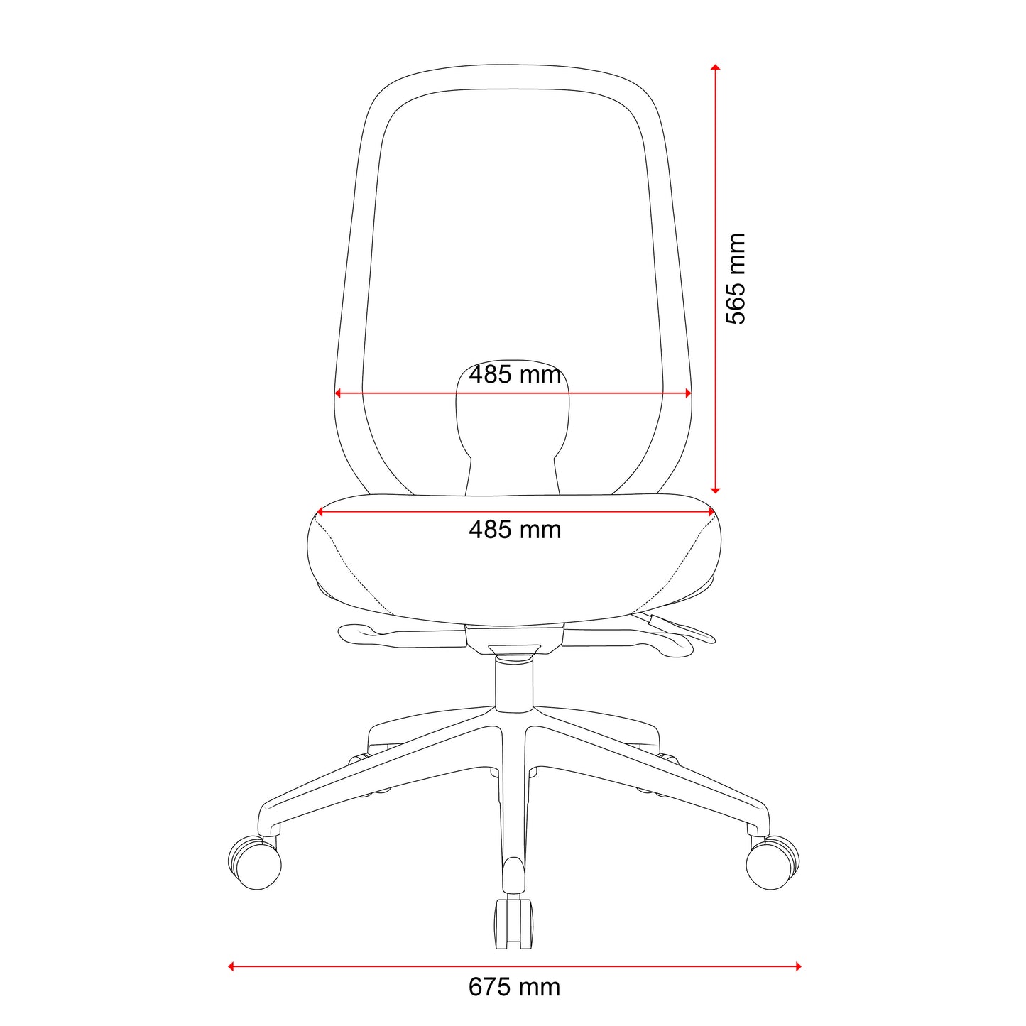 Buro Force Mesh Back Chair w/ Grey Frame & Black Seat