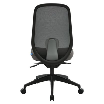 Buro Force Mesh Back Chair w/ Black Frame & Grey Seat
