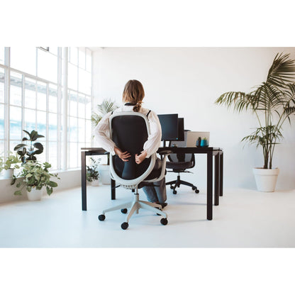 Buro Force Mesh Back Chair w/ Grey Frame & Black Seat