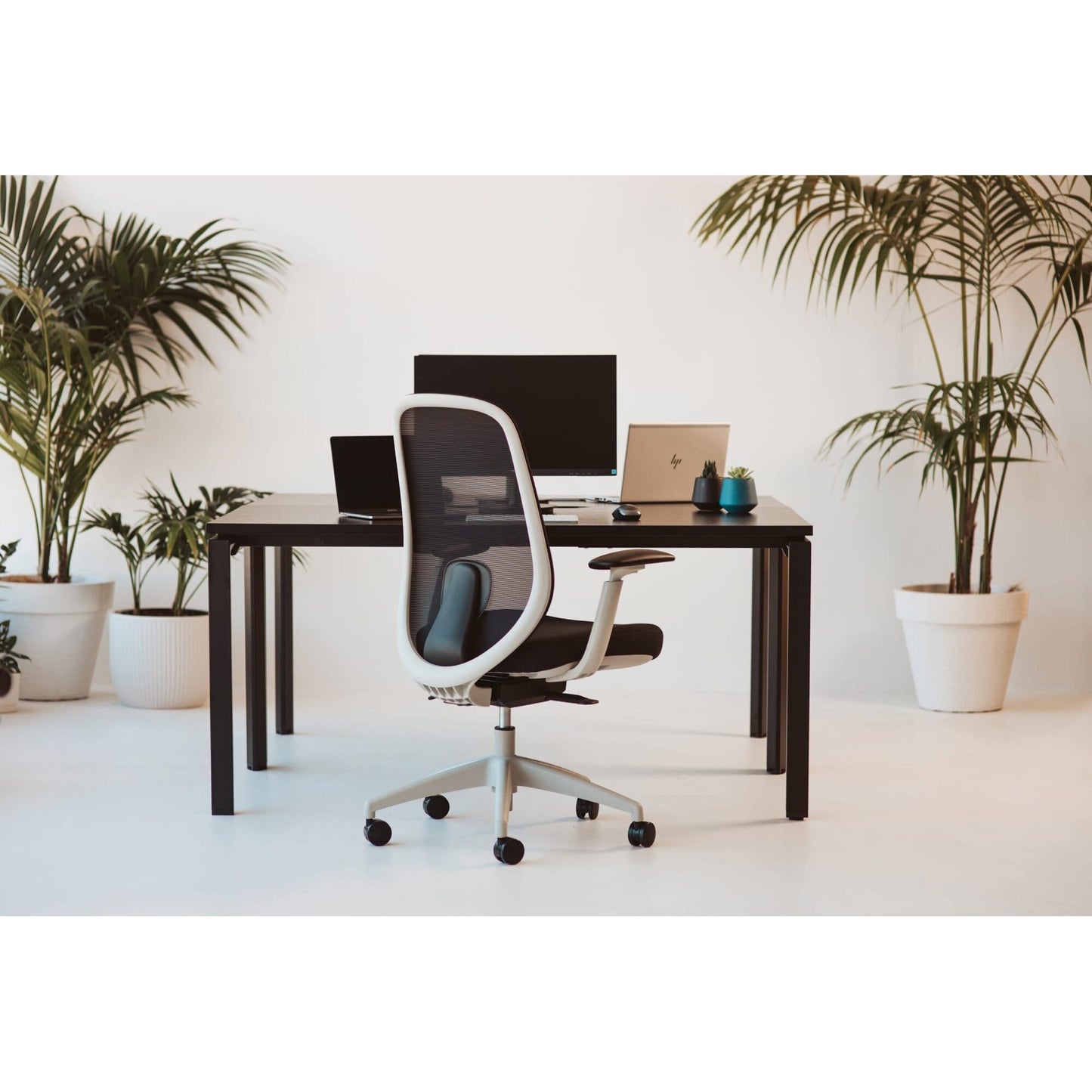 Buro Force Mesh Back Chair w/ Grey Frame & Black Seat