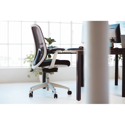 Buro Force Mesh Back Chair w/ Grey Frame & Black Seat