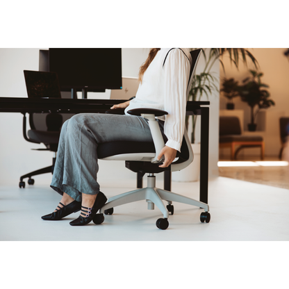 Buro Force Mesh Back Chair w/ Grey Frame & Black Seat