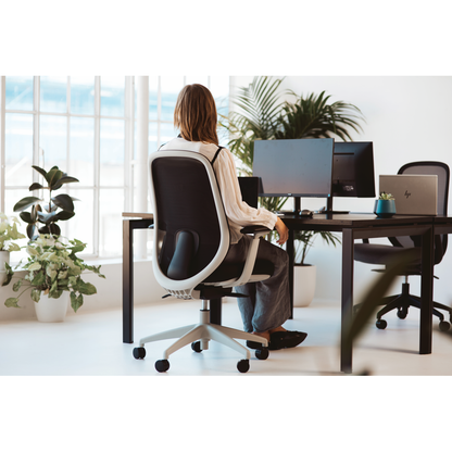 Buro Force Mesh Back Chair w/ Grey Frame & Black Seat