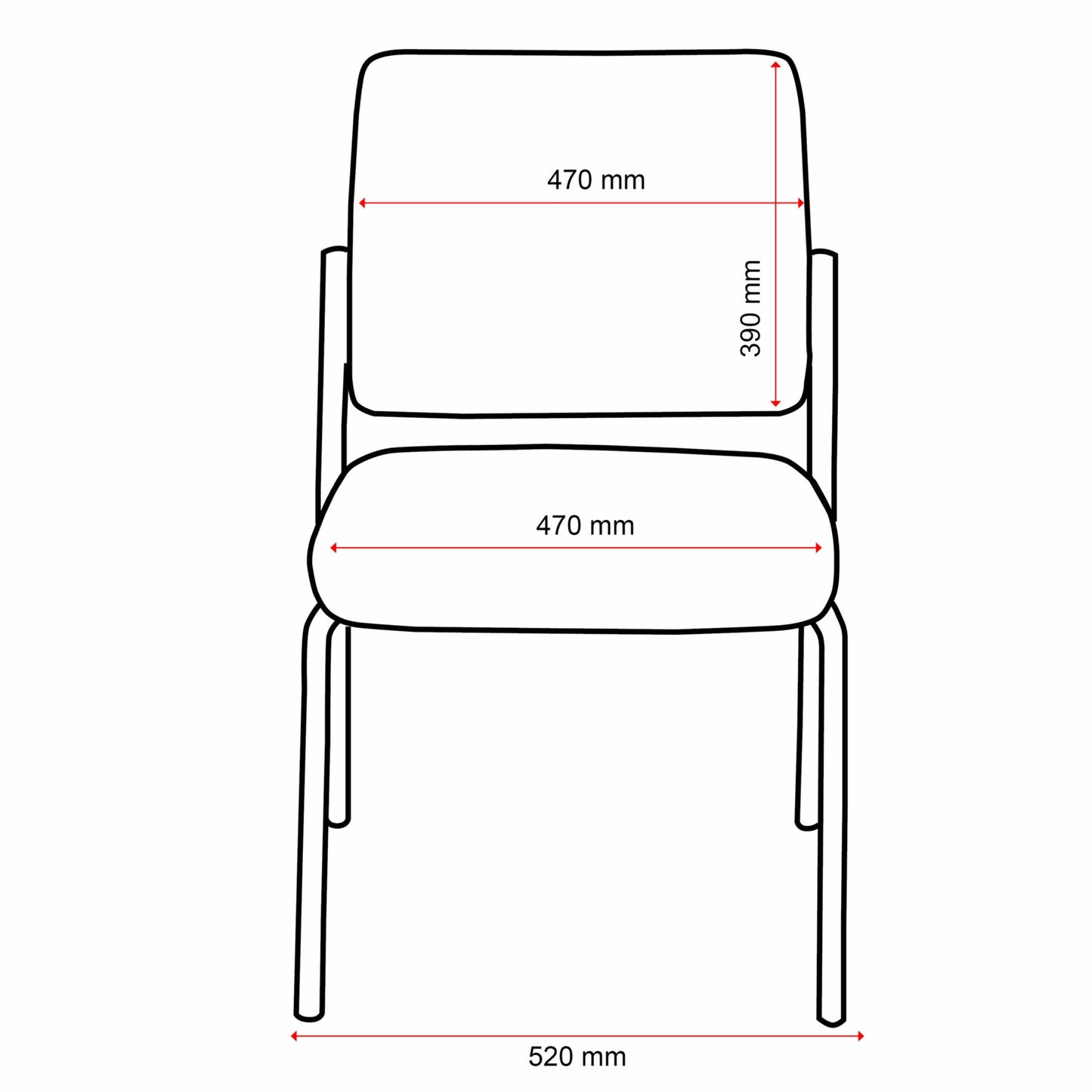 Buro Lindis – 4 Leg Chair