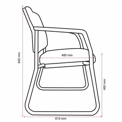 Buro Lindis - Sled Chair (Indent)