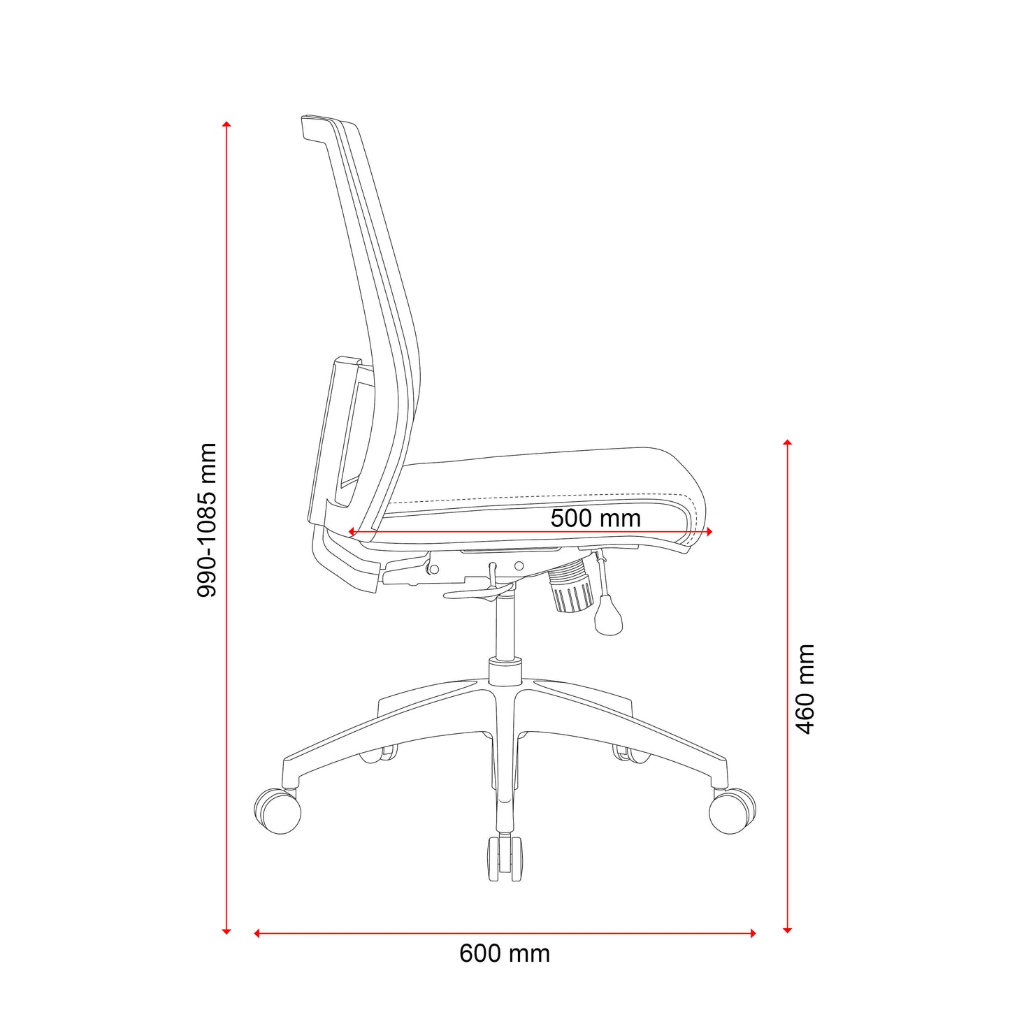 Buro Mantra Mesh Back Chair - Nylon Base